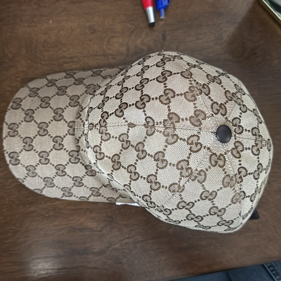 GUCCI :ORIGINAL GG CANVAS BASEBALL HAT WITH WEB - Picture 4 of 11